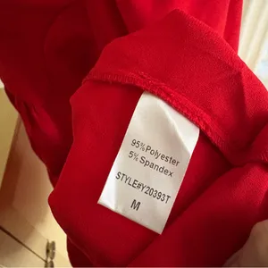 POMANDER PLACE Red Crepe Kenzo Tiered Dress Size Medium‎ thumbnail 10