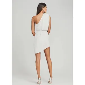 Retrofête Ella Sequin One Shoulder Mini Dress Moonglow White M NWT thumbnail 4