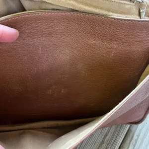 Gucci Vintage Brown Leather Messenger Crossbody Bag Est. 1970's Era thumbnail 7