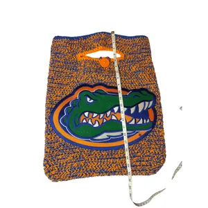 Florida Gators Crochet Tote Bag Handmade Blue Orange Game Day Logo Large Handbag thumbnail 2