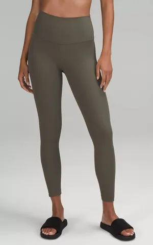 Lululemon Align High-Rise 25" ribbed olive green thumbnail 1