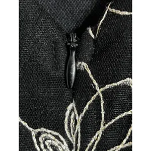 Zara Black Floral Embroidered Mesh Fit and Flare Sleeveless Dress Womens XS‎ thumbnail 9
