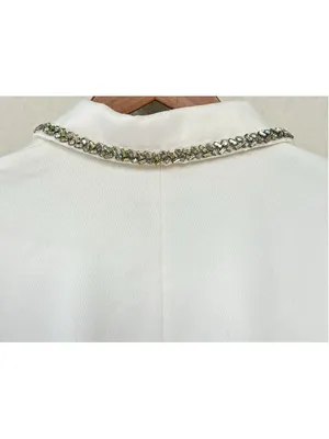 New Tuckernuck Winter White Embellished Nicola Dress Large Boxy Formal Classic thumbnail 11