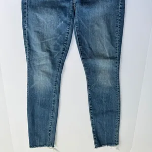 Mother High Waisted Looker Ankle Fray Jeans Walking on Coals Size 24 thumbnail 11