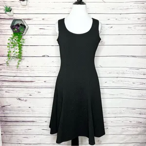 Calvin Klein Black Textured Sleeveless Fit & Flare Dress Size 4 Small thumbnail 12