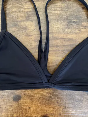 Frankie's Bikinis Black Triangle Swim Top thumbnail 4