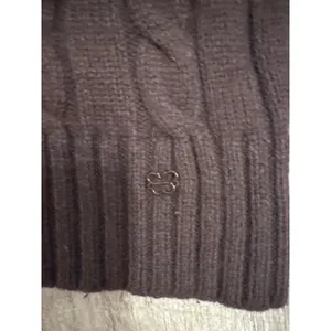 Sunday Best Aritzia Lottie Brown Merino Wool Cable Knit Sweater Size Small Women thumbnail 6