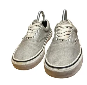 Vans Era Glitter Low Top Lace-up Sneakers - Silver/White - Men's 7 / Women's 8.5 thumbnail 5