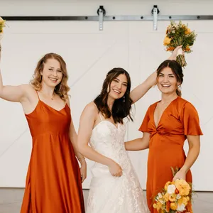 Show Me Your Mumu Burnt Orange Luxe Satin Bridesmaid Dress - Rome Twist Gown thumbnail 6