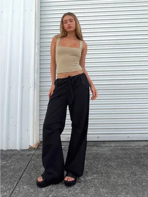 Princess Polly Zoe Square Neck Crop Tank in beige thumbnail 5