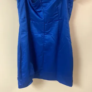 RUFFLE OFF SHOULDER DRESS Royal Blue cocktail dress DO + BE thumbnail 7