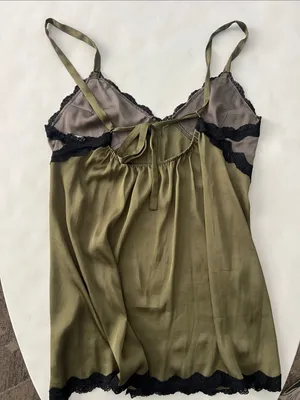 Free People Intimately On The Rise Mini Slip Lace Dress Daisy Jones Green Gray S thumbnail 4