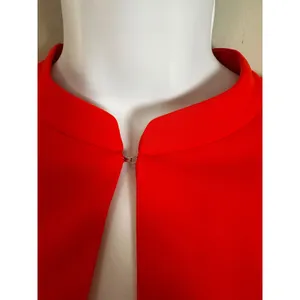 J.Crew Red Keyhole Sheath Dress Short Puff Sleeve‎ Mock Neck Size 2 thumbnail 3