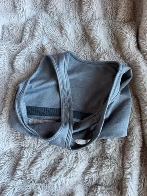 Gray Heather Nike Sports Bra thumbnail 4