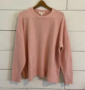 Treasure & Bond Pink Slit Side Oversized Sweater. Size Large. NWT thumbnail 1