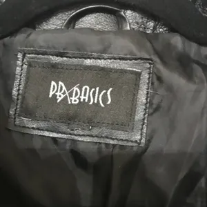Vintage PB Basics Patchwork Leather Motorcycle Jacket Black Y2K Size M thumbnail 4