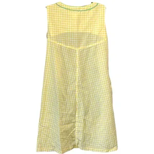 VTG Lisa Smock by Lisanne VINTAGE Yellow White Gingham Cornucopia thumbnail 2