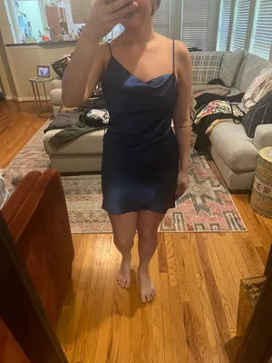 Native Daughters Blue Silk Mini Dress thumbnail 5
