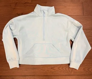 all in motion Light Blue Cropped 1/4 Zip Pullover Size XS (?) - C53-047 thumbnail 1
