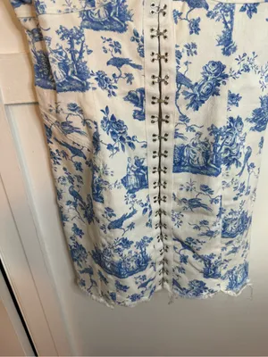 For Love & Lemons Monika Hook Front Floral Bird Print Mini Dress thumbnail 9