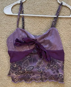 Amazon Purple Floral Tank Top thumbnail 1