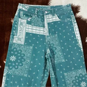 Paisley & Scarf Print Straight Leg Jeans thumbnail 3