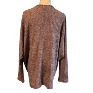 She + Sky Women Pullover Knit Crop Sweater SZ M Multicolor Metallic Oversized thumbnail 6