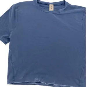 Lululemon Wundermost Ultra-Soft Nulu Cropped T-Shirt Oasis Blue‎ S thumbnail 4