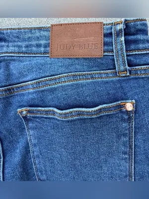 Judy Blue Straight Leg Medium Wash Seamed Denim Jeans Western Size 15/32 thumbnail 5