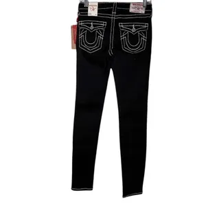 NWT 27 True Religion Girls Halle Black Skinny Jean 29" Inseam Youth Teen Juniors thumbnail 4