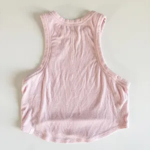 Lululemon Womens Flush Pink Hold Tight Ribbed Athleisure Lounge Cropped Tank Top thumbnail 6