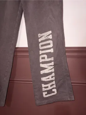 Champion  Charcoal Gray/brown Logo Sweatpants thumbnail 2
