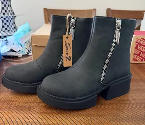 Seven7 Black Side-Zip Platform Booties thumbnail 1