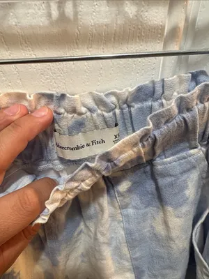 Abercrombie & Fitch Blue and White Tie-Dye Athletic Shorts thumbnail 3