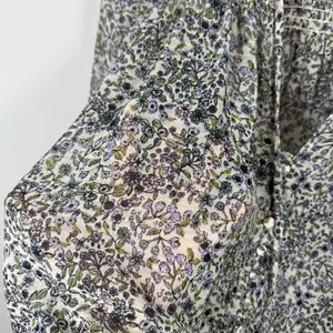 Free People Women’s Lela Floral Ruffle Sheer Blouse Ivory Combo Size S thumbnail 9