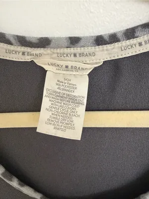 Lucky Brand Women's loungwear Grey Leopard Print Short Sleeve, Tank Top & Short thumbnail 6
