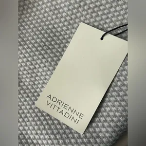 Adrienne Vittadini Heather Light Gray Textured Mock Cowl Sweater Women’s MD NWT thumbnail 12