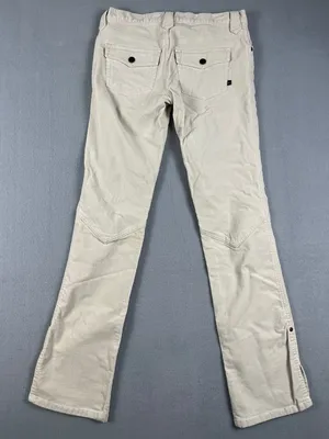Abercrombie & Fitch Off-White Y2K low rise split hem corduroy Size: 0 thumbnail 5