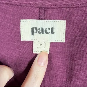 Pact Purple V Neck Organic Cotton‎ Top thumbnail 2