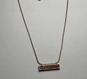 Kendra Scott Leanor Druzy Pendant Rose Gold Tone Necklace Adjustable Length thumbnail 2