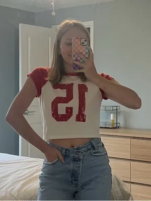 Cropped number tee thumbnail 1