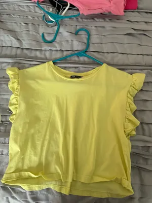 Yellow Ruffle ZARA Top thumbnail 2