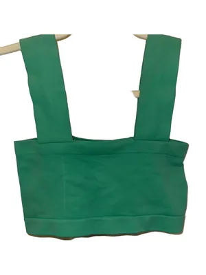 Green Intimately crop top #croptop emerald green, cropped tank, fitted, halter thumbnail 2