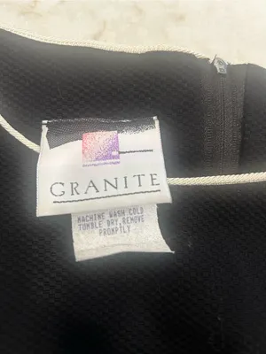 Vintage Retro Granite Black Knee Length Dress thumbnail 6