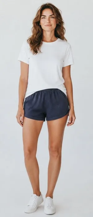 Maurice's Navy Blue Paper Bag Shorts thumbnail 1