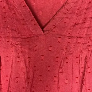 Bohochic Peasant Old Navy Brick Red Long Sleeve Tunic Shirt Dress Women’s Small thumbnail 2