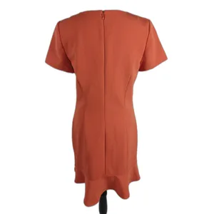 Women’s Ann Taylor Ruffle Hem Dress Coral Size 4 thumbnail 2