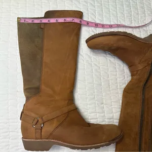 Teva De La Vina Dos Tall Bison Waterproof Leather Brown Over the Knee Boots SZ 9 thumbnail 12