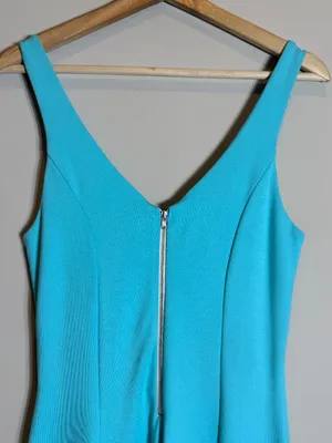 Amanda Uprichard Flounce Mini Dress Women's P Blue Cocktail Party Glam Wedding thumbnail 7