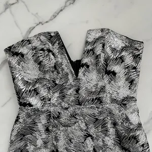 NBD Nina Strapless Silver Mini Dress Sz Medium Holiday Party thumbnail 6
